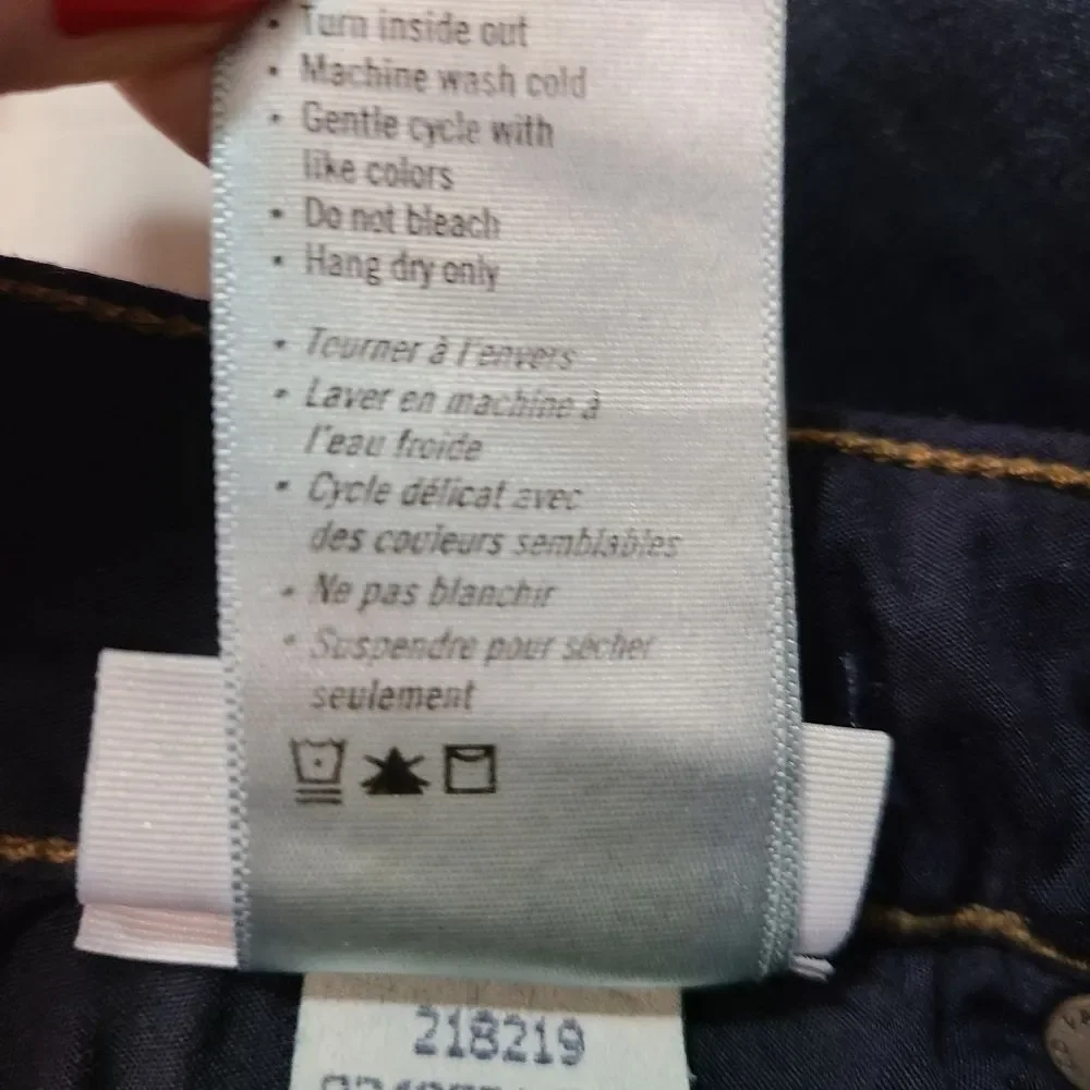 PAIGE Size 26 Skyline Mona Dark Blue Mid-Rise Skinny Jeans Sculpting Bottom Lift